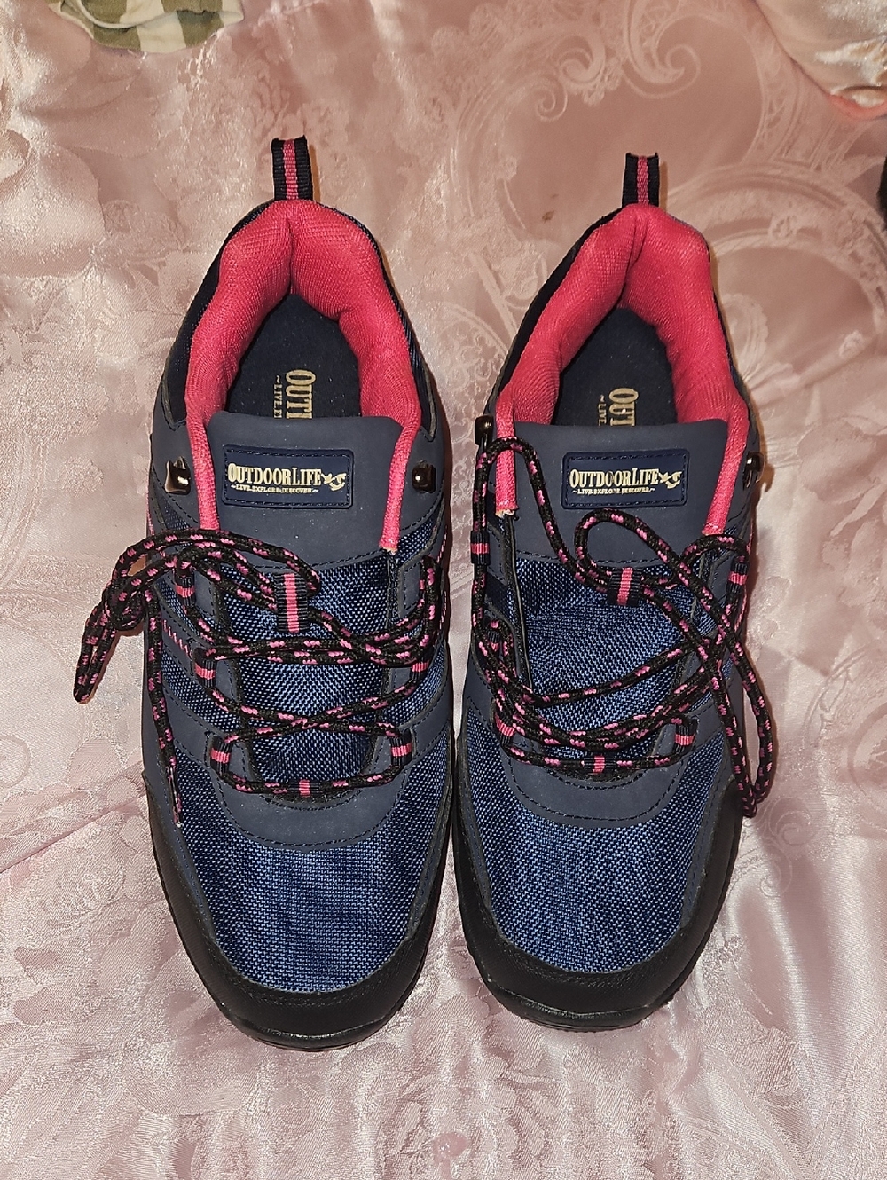 Outdoor Life Navy Blue and Pink Women's Athletic Shoes